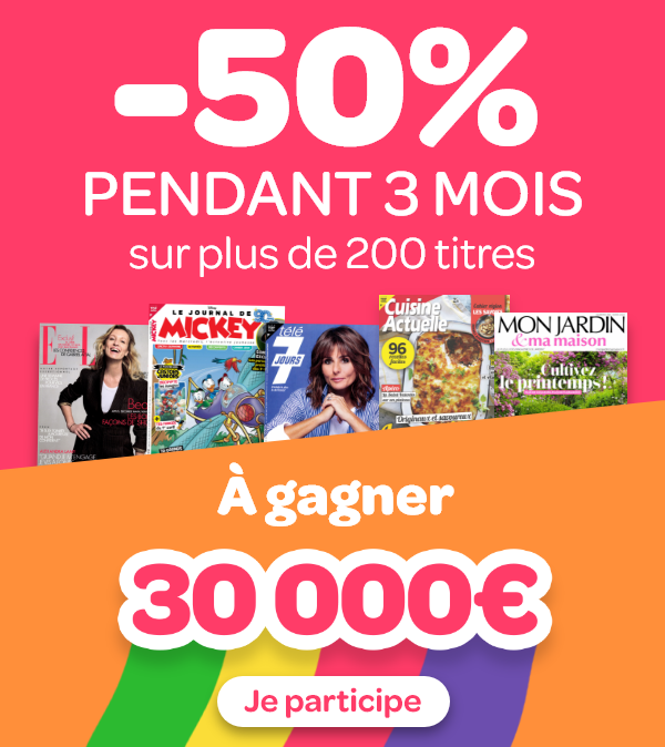 -50% pendant 12 mois sur plus de 200 titres + à gagner 30 000€